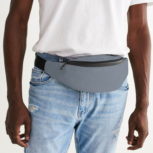 Medium-Light Neutral Blue Belt Bag (IB2-NE-ML) - Man Front CloseUp