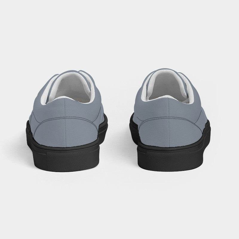 Medium-Light Neutral Blue Men's Canvas Sneakers (IB2-NE-ML) - Back