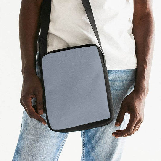Medium-Light Neutral Blue Messenger Pouch (IB2-NE-ML) - Man Front CloseUp