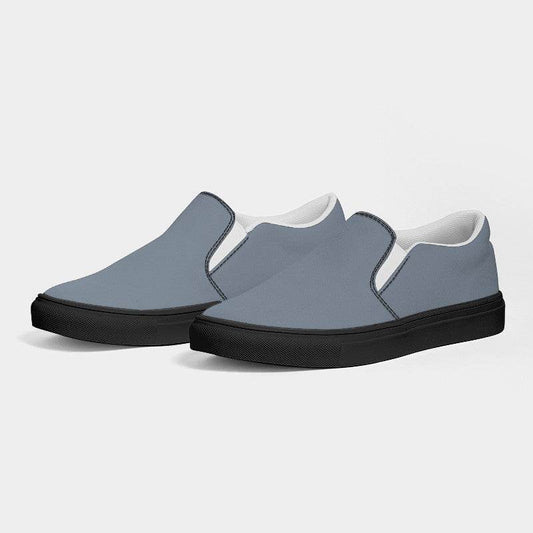 Medium-Light Neutral Blue Women's Slip-On Canvas Sneakers (IB2-NE-ML) - Side 3