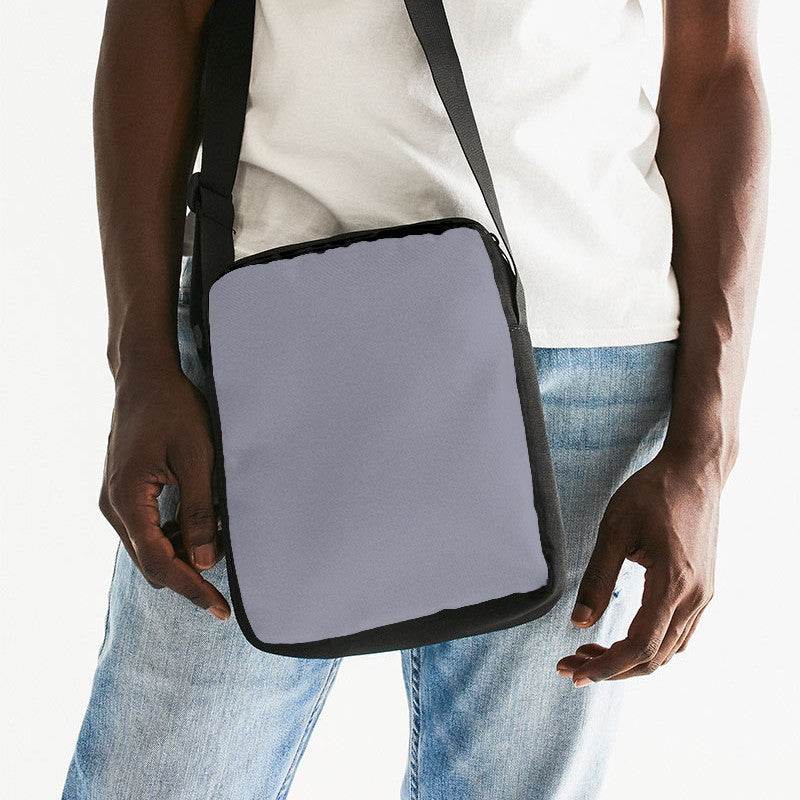 Medium-Light Neutral Indigo Messenger Pouch (PUI2-NE-ML) - Man Front CloseUp