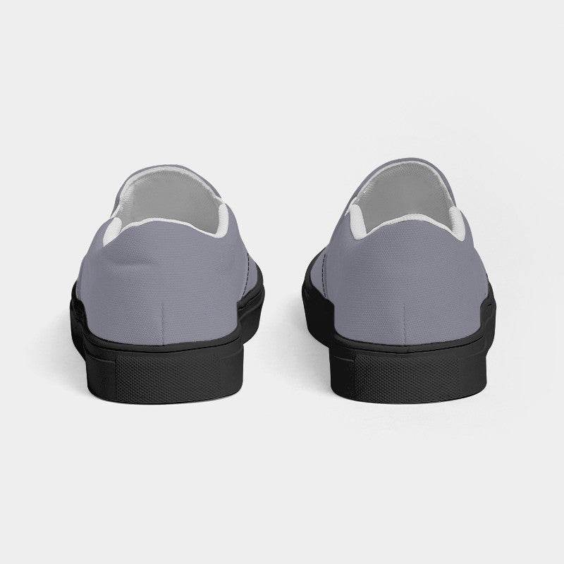 Medium-Light Neutral Indigo Women's Slip-On Canvas Sneakers (PUI2-NE-ML) - Back