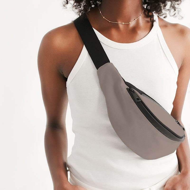 Medium-Light Neutral Orange Belt Bag (OR2-NE-ML) - Woman Front CloseUp