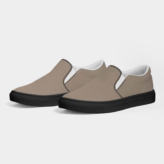 Medium-Light Neutral Orange Women's Slip-On Canvas Sneakers (O-NE-ML) - Side 3