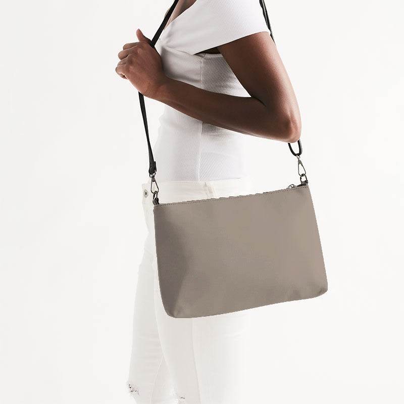 Medium-Light Neutral Orange Zip Pouch (O-NE-ML) - Side CloseUp