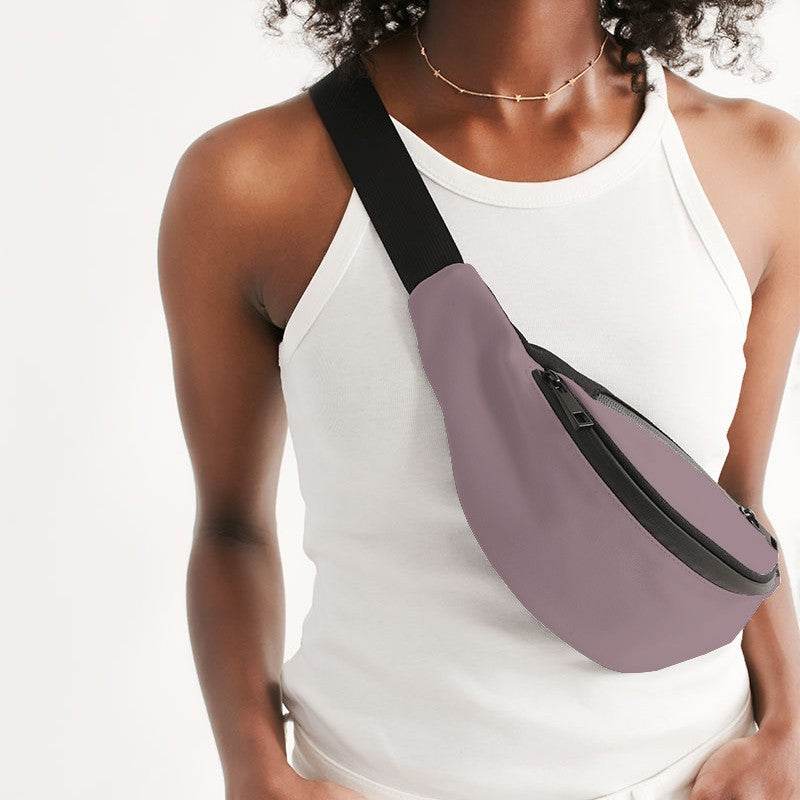 Medium-Light Neutral Pink Belt Bag (PI-NE-ML) - Woman Front CloseUp