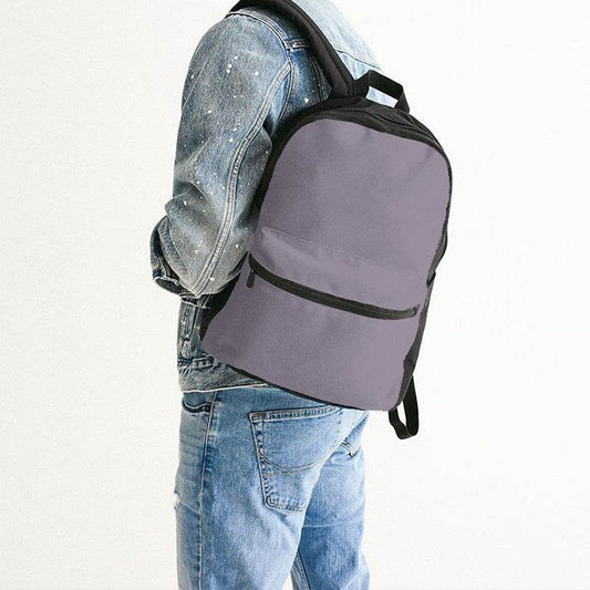 Medium-Light Neutral Purple Canvas Backpack (MPU2-NE-ML) - Man Back CloseUp