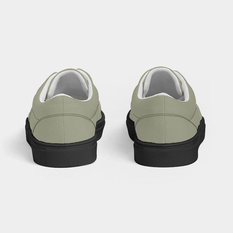 Medium-Light Neutral Yellow Men's Canvas Sneakers (LY2-NE-ML) - Back