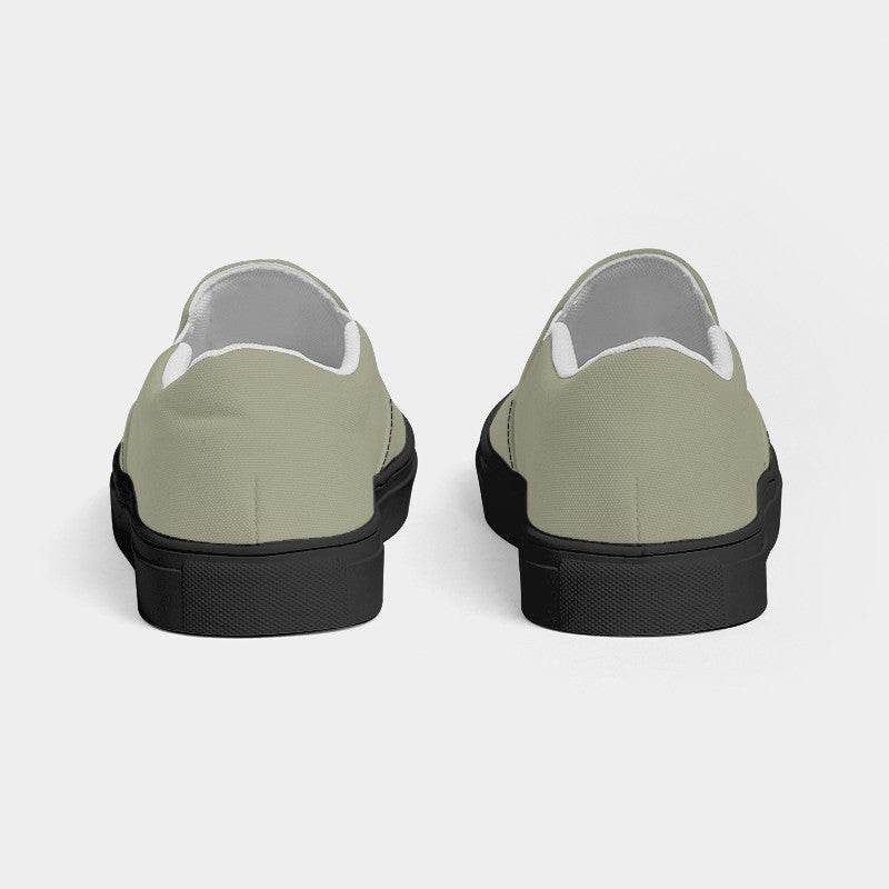 Medium-Light Neutral Yellow Women's Slip-On Canvas Sneakers (LY2-NE-ML) - Back