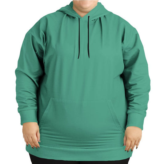Medium Blue-Green Hoodie PLUS (BGG1-ME-ME) - Woman Front PLUS