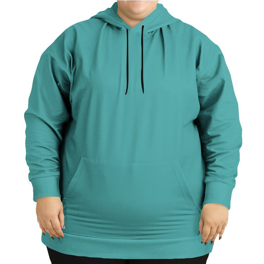 Medium Blue-Green Hoodie PLUS (CBG2-ME-ME) - Woman Front PLUS