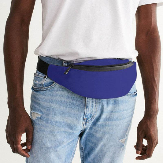Medium Clear Indigo Belt Bag (PUI3-CL-ME) - Man Front CloseUp