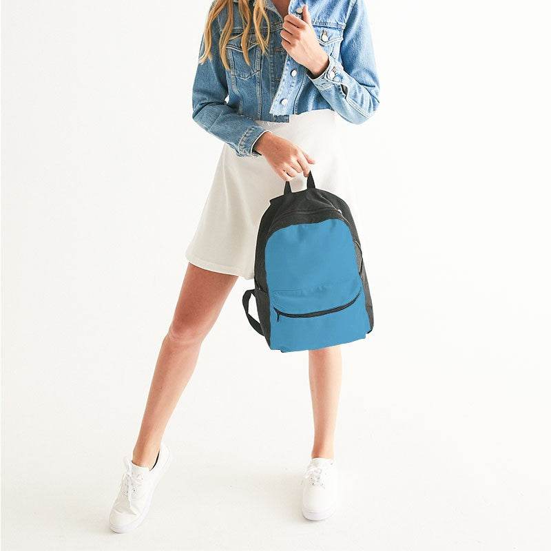 Medium Cyan Canvas Backpack (BC1-ME-ME) - Woman