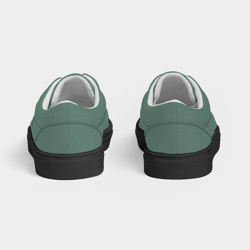 Medium Fully-Muted Green Men's Canvas Sneakers (BGG2-FM-ME) - Back