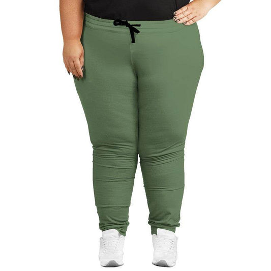 Medium Fully-Muted Lime Joggers PLUS (GL2-FM-ME) - Woman Front PLUS