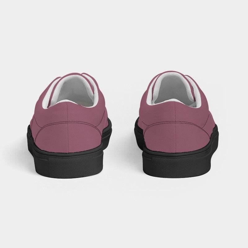 Medium Fully-Muted Pink Women's Canvas Sneakers (PI-FM-ME) - Back