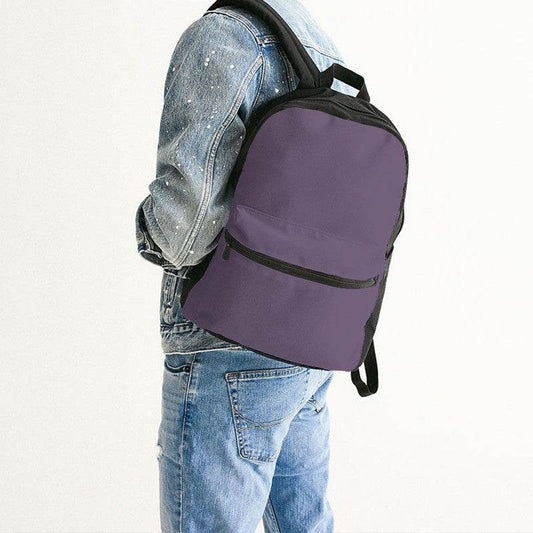 Medium Fully-Muted Purple Canvas Backpack (MPU2-FM-ME) - Man Back CloseUp