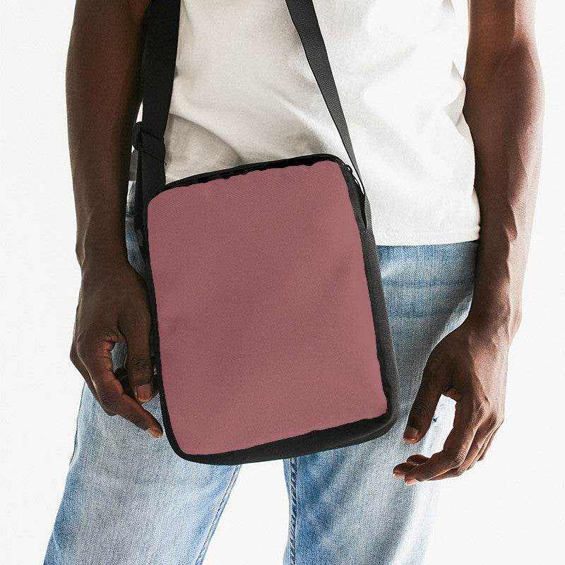 Medium Fully-Muted Red Messenger Pouch (RPI2-FM-ME) - Man Front CloseUp