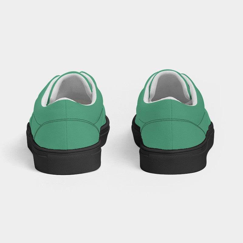 Medium Green Women's Canvas Sneakers (BGG2-ME-ME) - Back