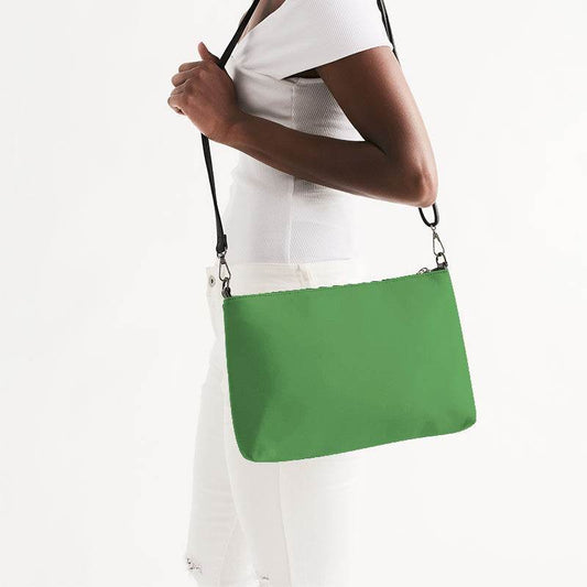 Medium Green Zip Pouch (GL1-ME-ME) - Side CloseUp