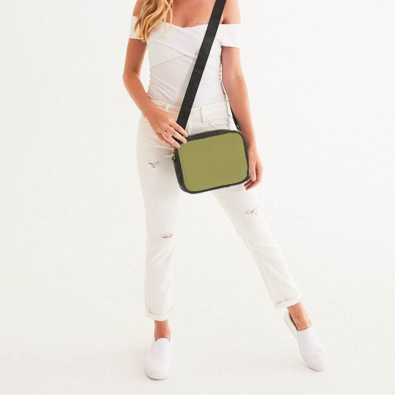 Medium Muted Yellow Crossbody Bag (LY2-MU-ME) - Woman Front