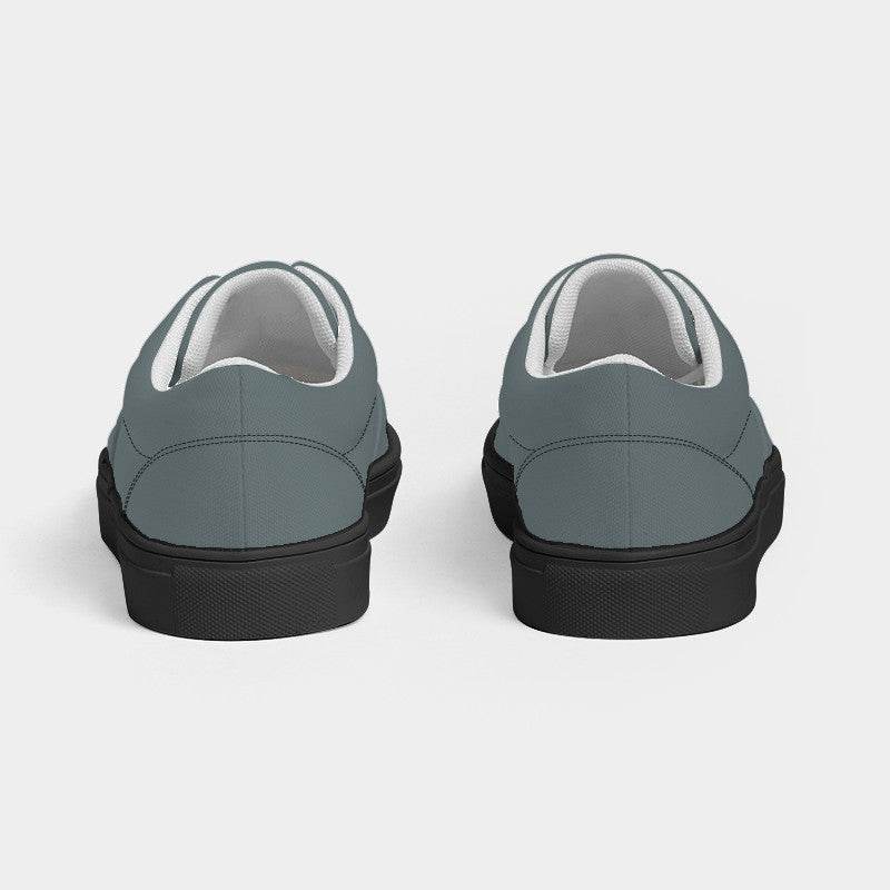 Medium Neutral Cyan Women's Canvas Sneakers (C-NE-ME) - Back