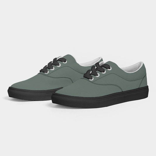 Medium Neutral Green Women's Canvas Sneakers (BGG2-NE-ME) - Side 3