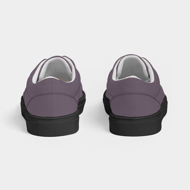 Medium Neutral Magenta Men's Canvas Sneakers (M-NE-ME) - Back