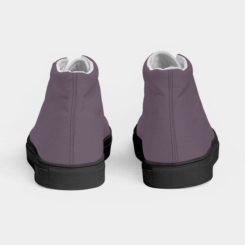 Medium Neutral Magenta Women's High-Top Canvas Sneakers (M-NE-ME) - Back