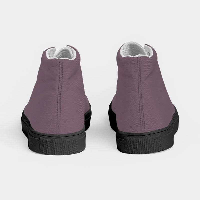 Medium Neutral Magenta Women's High-Top Canvas Sneakers (PIM2-NE-ME) - Back