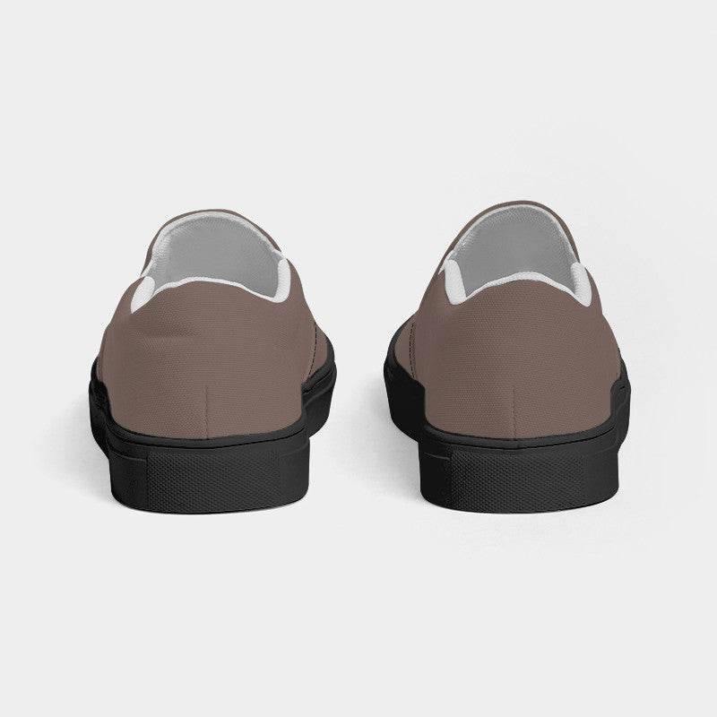 Medium Neutral Orange Women's Slip-On Canvas Sneakers (OR2-NE-ME) - Back