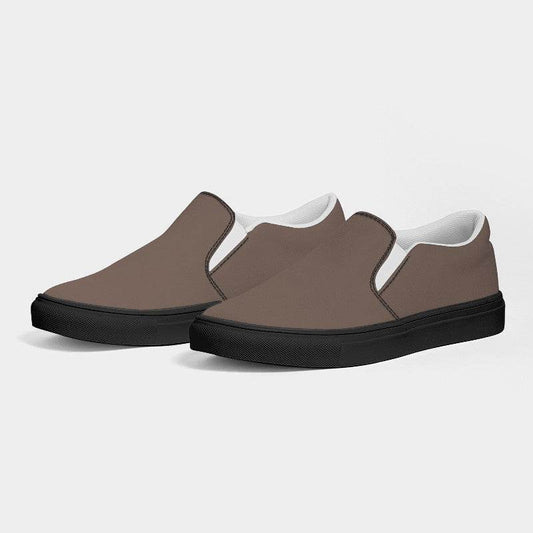 Medium Neutral Orange Women's Slip-On Canvas Sneakers (OR2-NE-ME) - Side 3