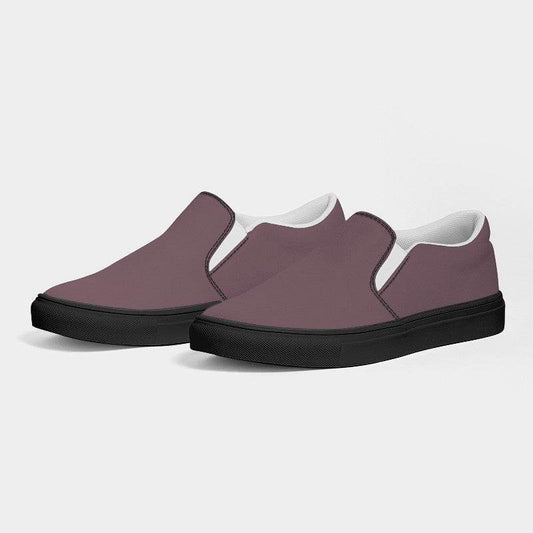 Medium Neutral Pink Women's Slip-On Canvas Sneakers (PI-NE-ME) - Side 3