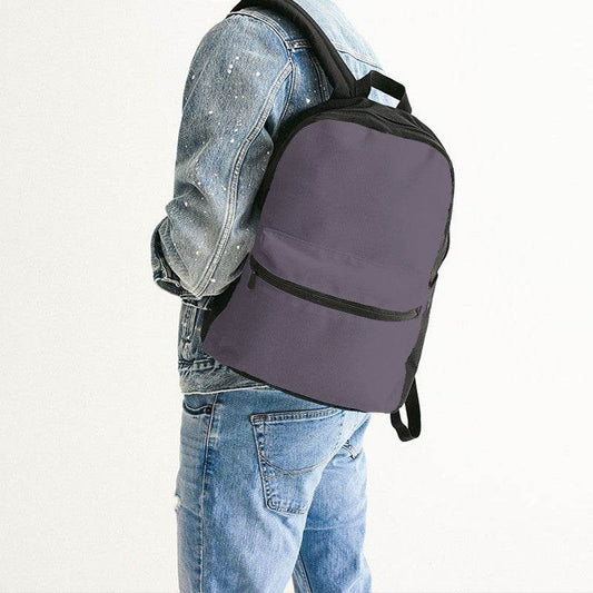 Medium Neutral Purple Canvas Backpack (MPU2-NE-ME) - Man Back CloseUp