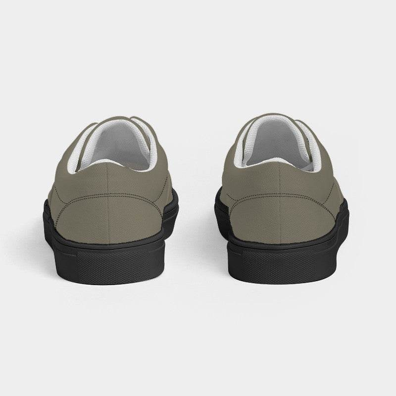 Medium Neutral Yellow Men's Canvas Sneakers (Y-NE-ME) - Back