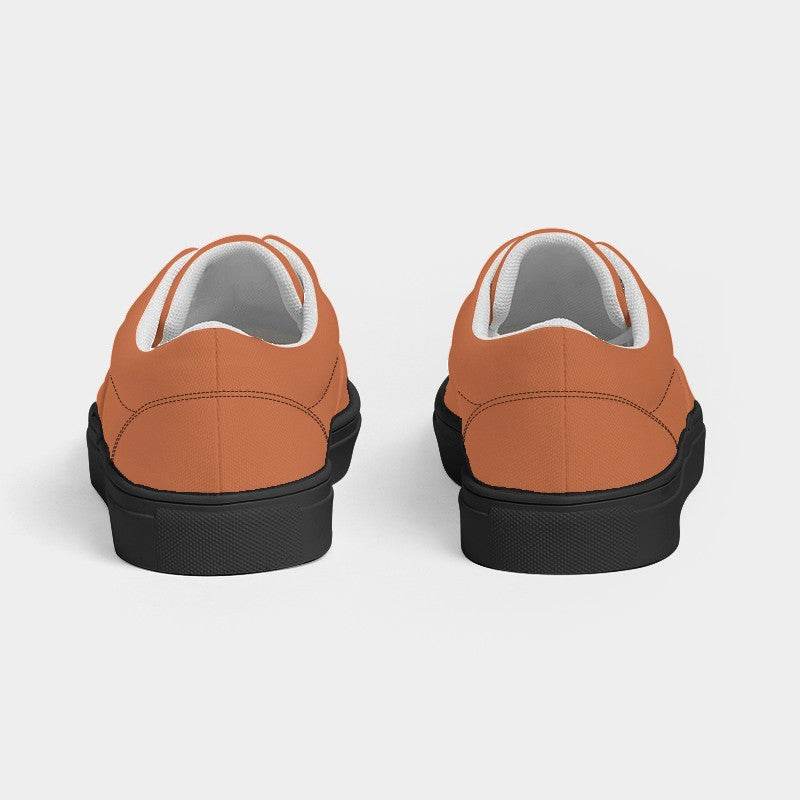 Medium Orange Women's Canvas Sneakers (OR2-ME-ME) - Back
