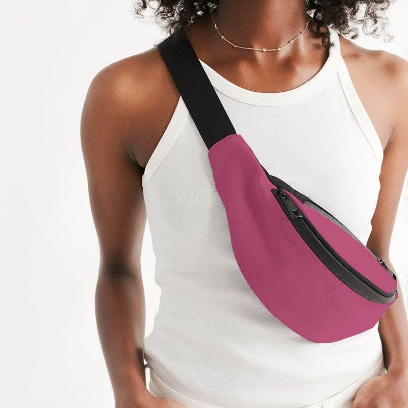 Medium Pink Belt Bag (PI-ME-ME) - Woman Front CloseUp