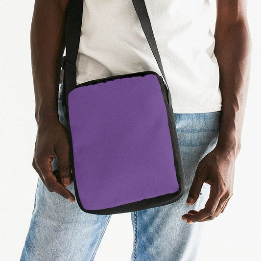 Medium Purple Messenger Pouch (MPU3-ME-ME) - Man Front CloseUp