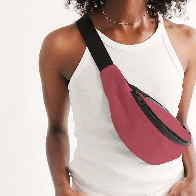Medium Red Belt Bag (RPI2-ME-ME) - Woman Front CloseUp