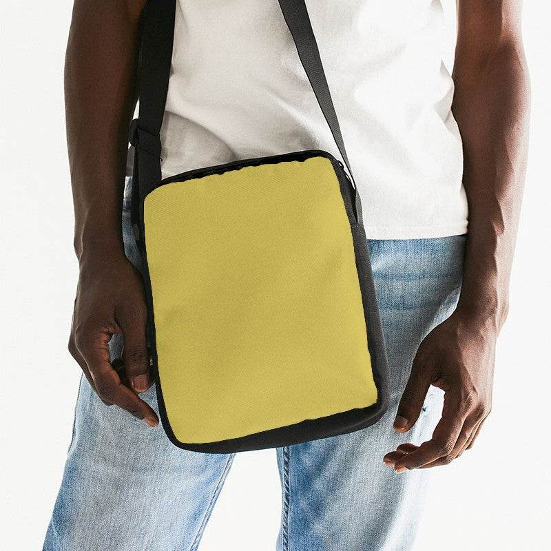 Medium Yellow Messenger Pouch (LY3-ME-ME) - Man Front CloseUp
