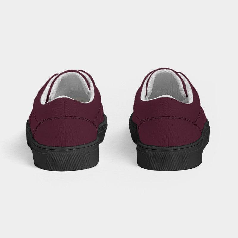 Merlot Men's Canvas Sneakers (PI-FM-DA) - Back