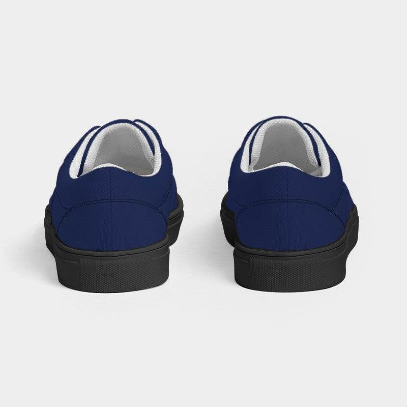 Midnight Blue Women's Canvas Sneakers (I-MU-DA) - Back