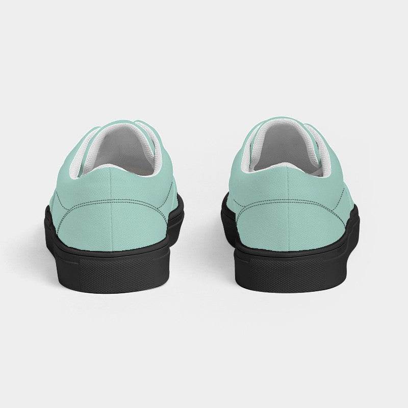 Mint Green Men's Canvas Sneakers (BG-MU-LI) - Back