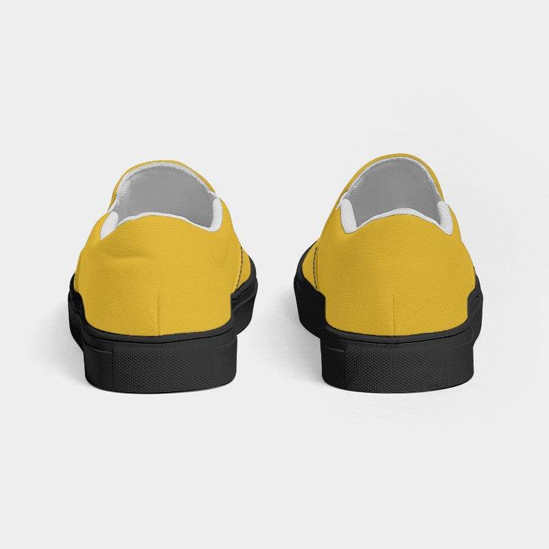 Mustard Men's Slip-On Canvas Sneakers (Y-CL-ME) - Back