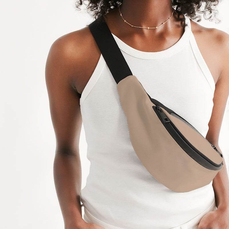 Nude Belt Bag (O-FM-LG) - Woman Front CloseUp
