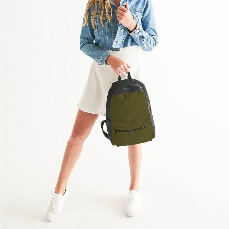 Olive Canvas Backpack (LY2-FM-DA) - Woman