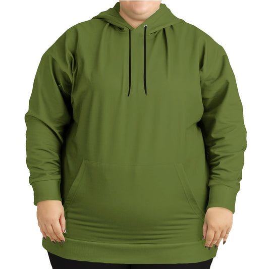 Olive Green Hoodie PLUS (L-MU-DA) - Woman Front PLUS