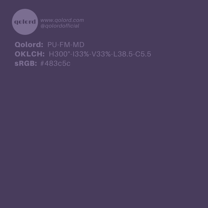 Medium-Dark Fully-Muted Purple | PU-FM-MD