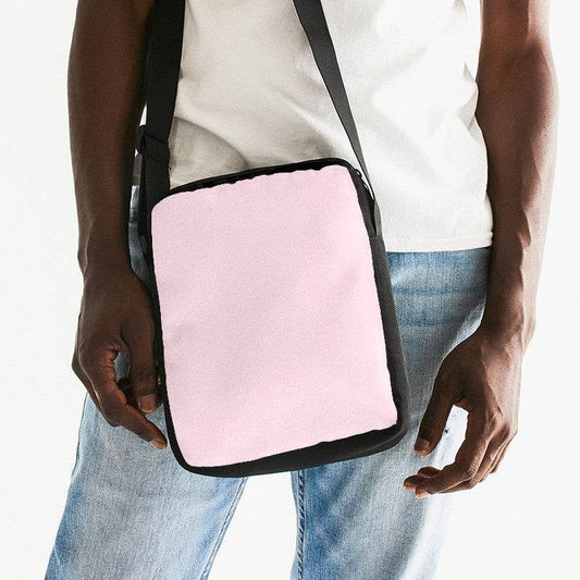 Pale Pink Messenger Pouch (PI-NE-LI) - Man Front CloseUp