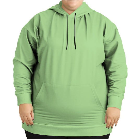 Pastel Green Hoodie PLUS (GL2-ME-LI) - Woman Front PLUS